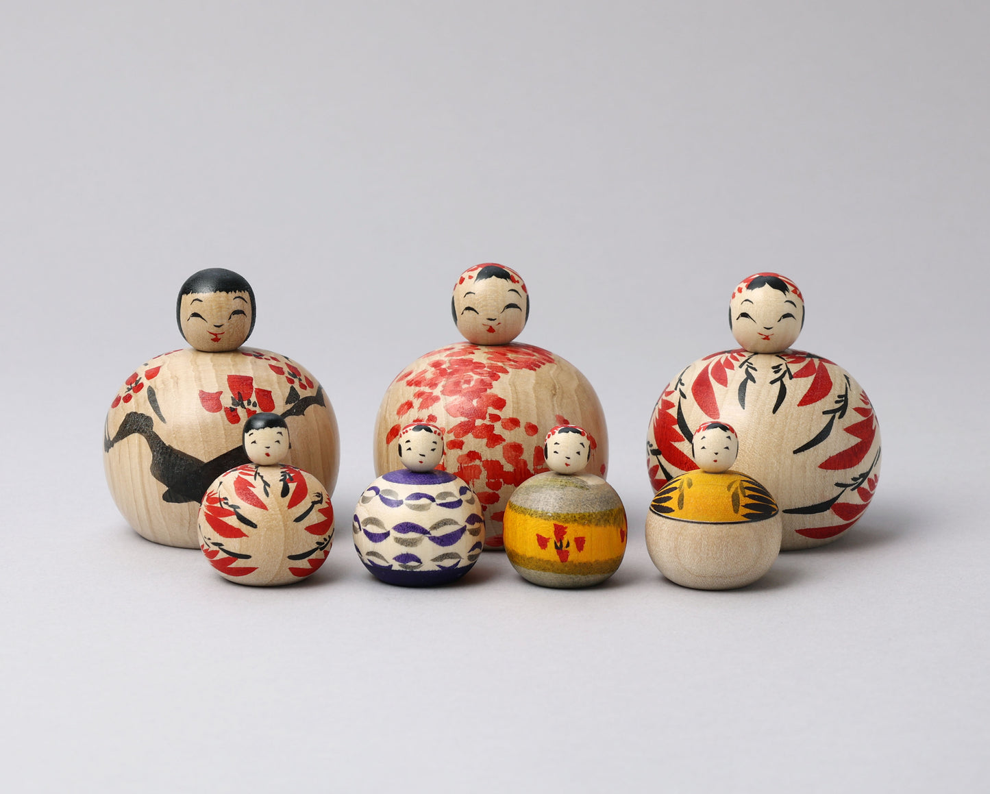 KOYAMA, Yoshimi 小山芳美工人 | Ejiko kokeshi, plum- えじここけし, 梅 | Togatta style 遠刈田