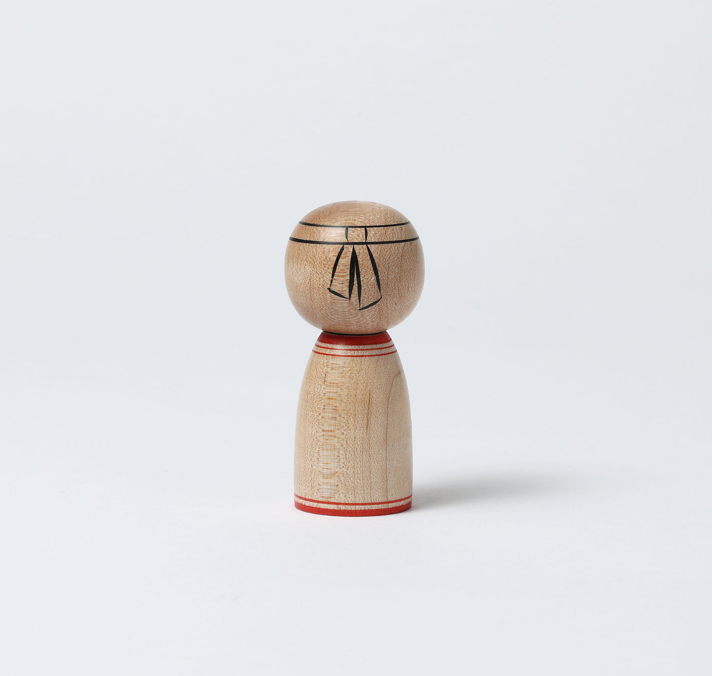 Hachimaki cat kokeshi doll | UMEKI, Naomi 梅木直美工人 | Zaotakayu style 蔵王高湯系 | 6.6cm in height