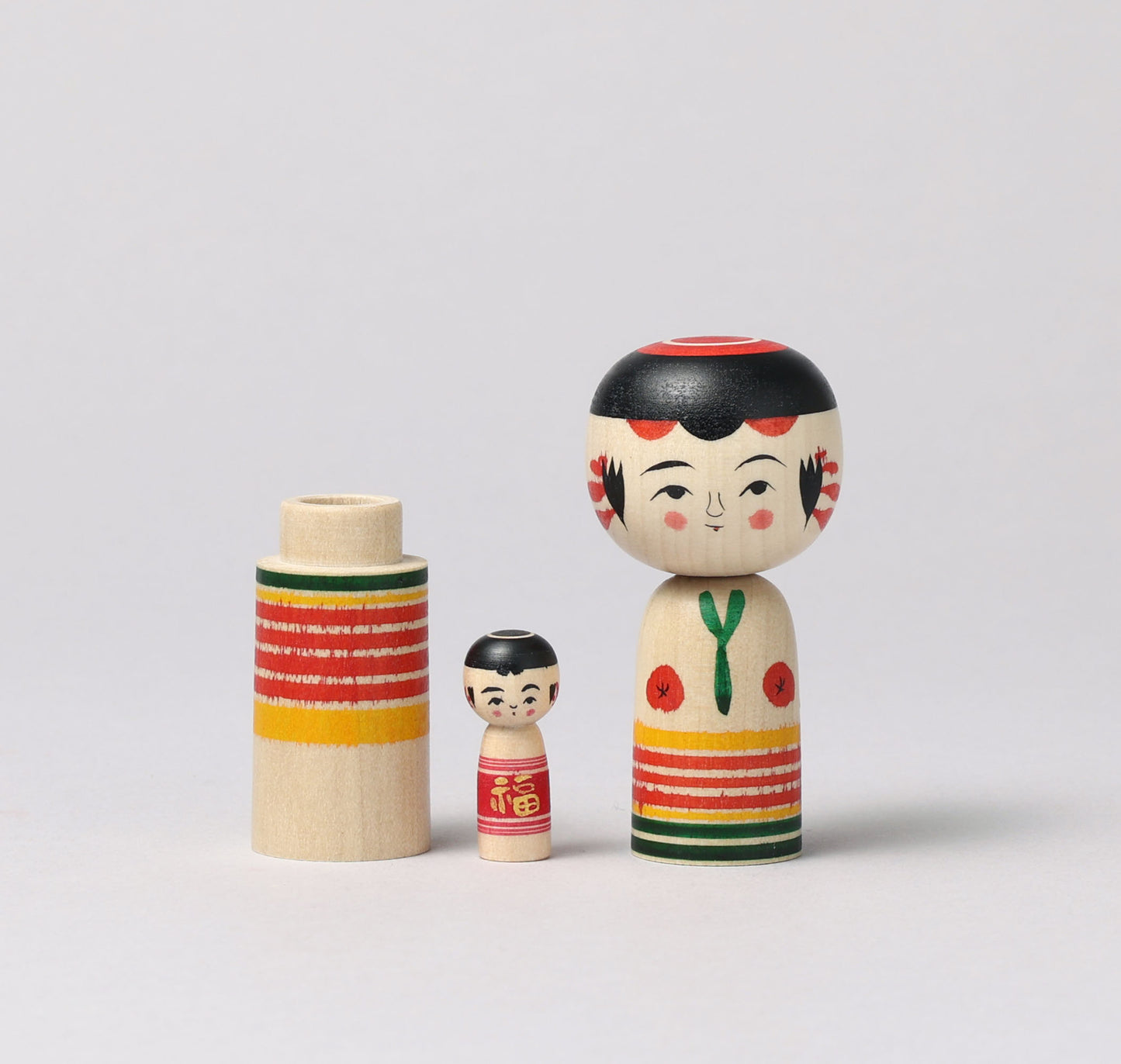 SATO, Hideyuki 佐藤英之工人 | Ireko-nesting kokeshi- 入れ子こけし | Yajiro style 弥治郎系