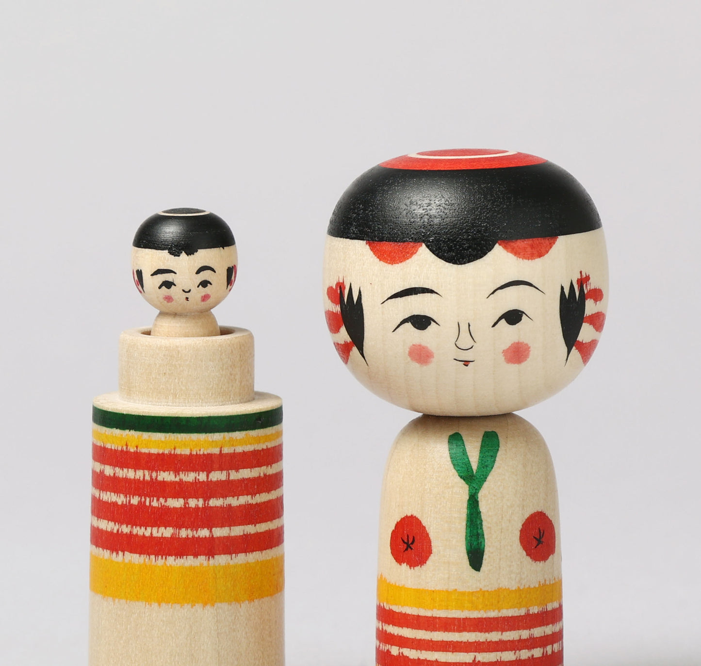 SATO, Hideyuki 佐藤英之工人 | Ireko-nesting kokeshi- 入れ子こけし | Yajiro style 弥治郎系