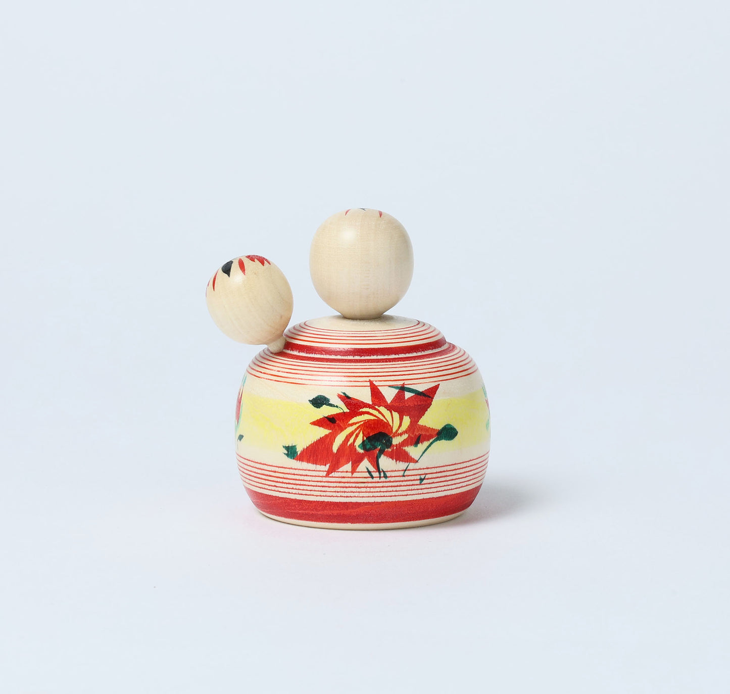 Komori-Babysitting kokeshi doll 子守りこけし | OHNUMA Hideaki 大沼秀顯工人 | Naruko style 鳴子系 | 7cm in height
