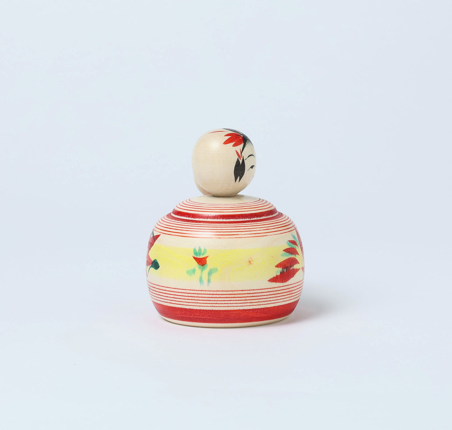 Komori-Babysitting kokeshi doll 子守りこけし | OHNUMA Hideaki 大沼秀顯工人 | Naruko style 鳴子系 | 7cm in height
