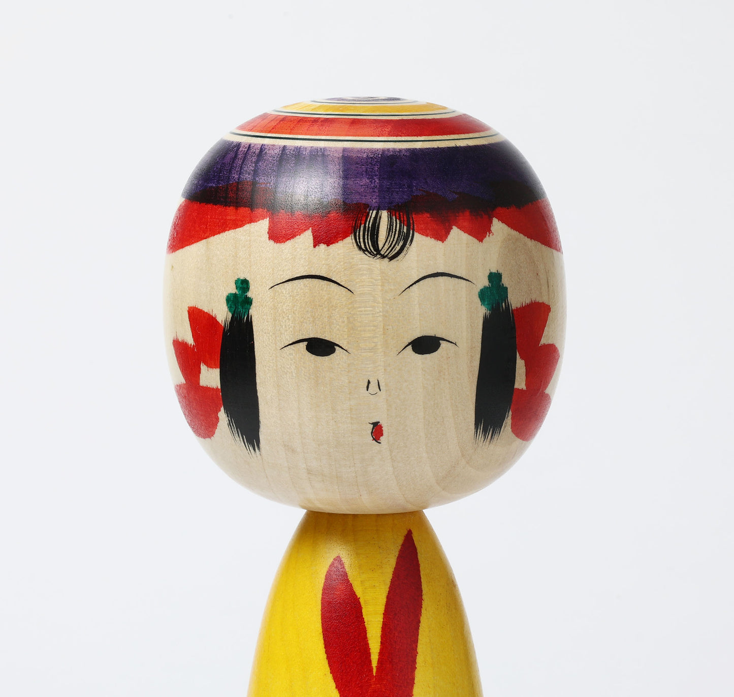 IKEUCHI, Shione 池内潮音工人 | Dento-traditional style kokeshi doll 伝統こけし | Yajiro style 弥治郎系 | 25cm in height