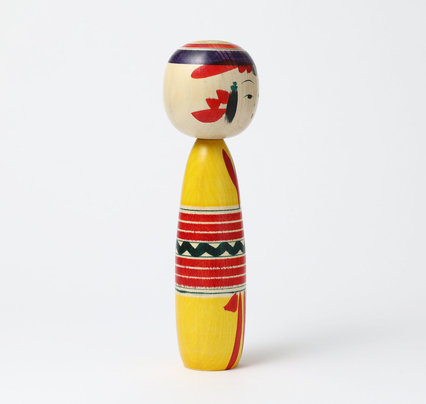 IKEUCHI, Shione 池内潮音工人 | Dento-traditional style kokeshi doll 伝統こけし | Yajiro style 弥治郎系 | 25cm in height