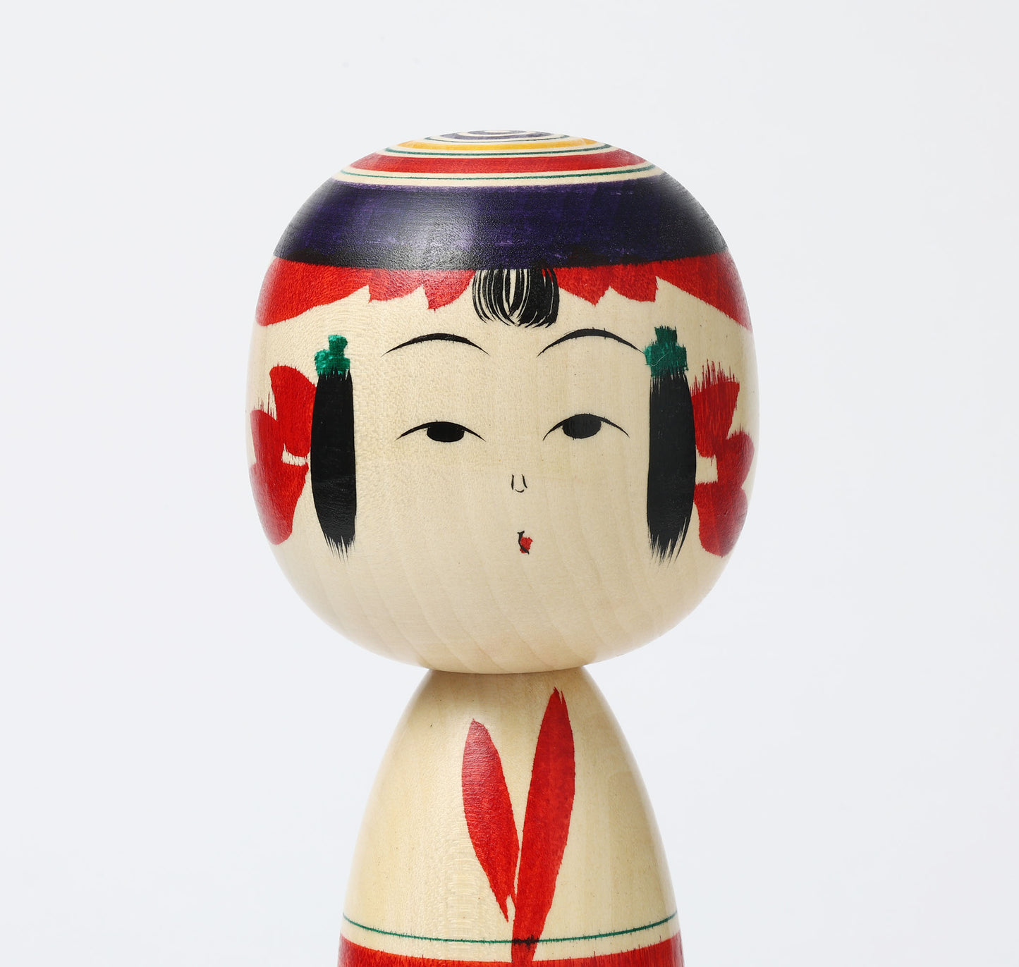 IKEUCHI, Shione 池内潮音工人 | Dento-traditional style kokeshi doll 伝統こけし | Yajiro style 弥治郎系 | 25cm in height