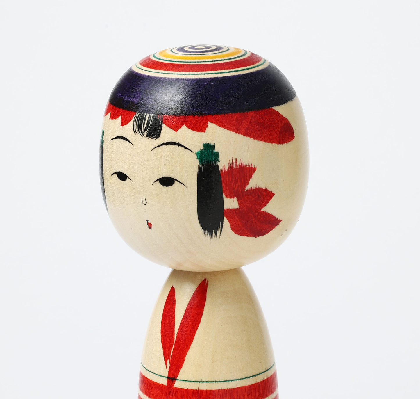 IKEUCHI, Shione 池内潮音工人 | Dento-traditional style kokeshi doll 伝統こけし | Yajiro style 弥治郎系 | 25cm in height