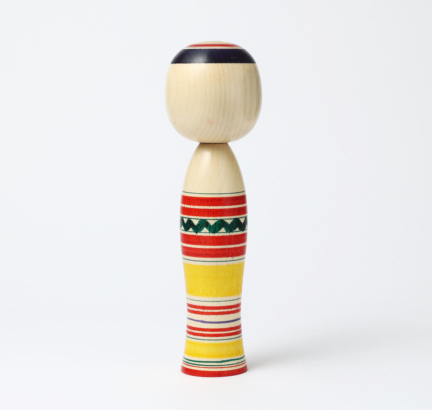 IKEUCHI, Shione 池内潮音工人 | Dento-traditional style kokeshi doll 伝統こけし | Yajiro style 弥治郎系 | 25cm in height