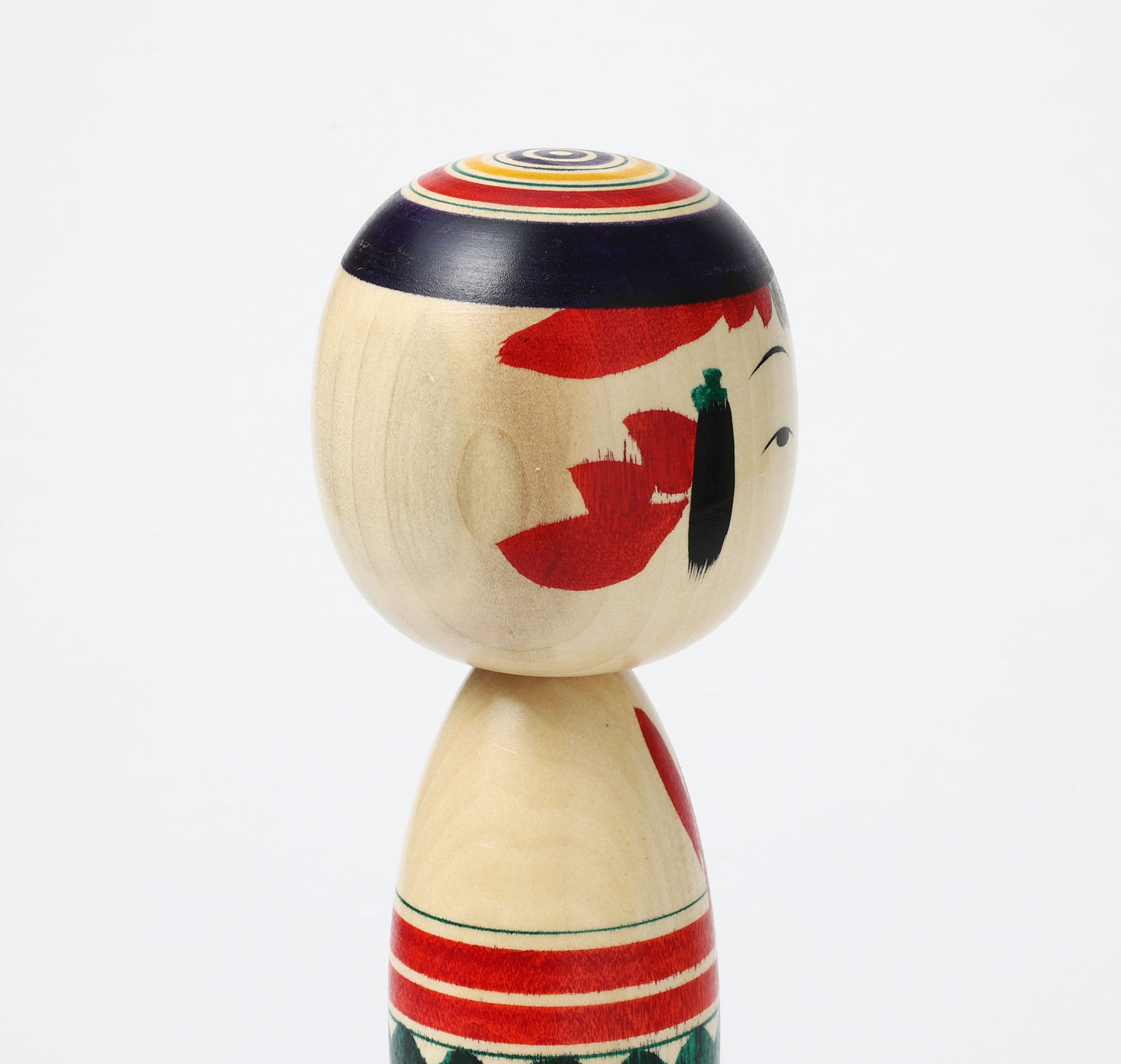 IKEUCHI, Shione 池内潮音工人 | Dento-traditional style kokeshi doll 伝統こけし | Yajiro style 弥治郎系 | 25cm in height