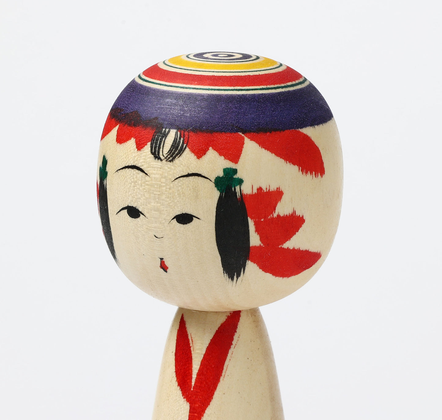 IKEUCHI, Shione 池内潮音工人 | Dento-traditional style kokeshi doll 伝統こけし | Yajiro style 弥治郎系 | 18cm in height