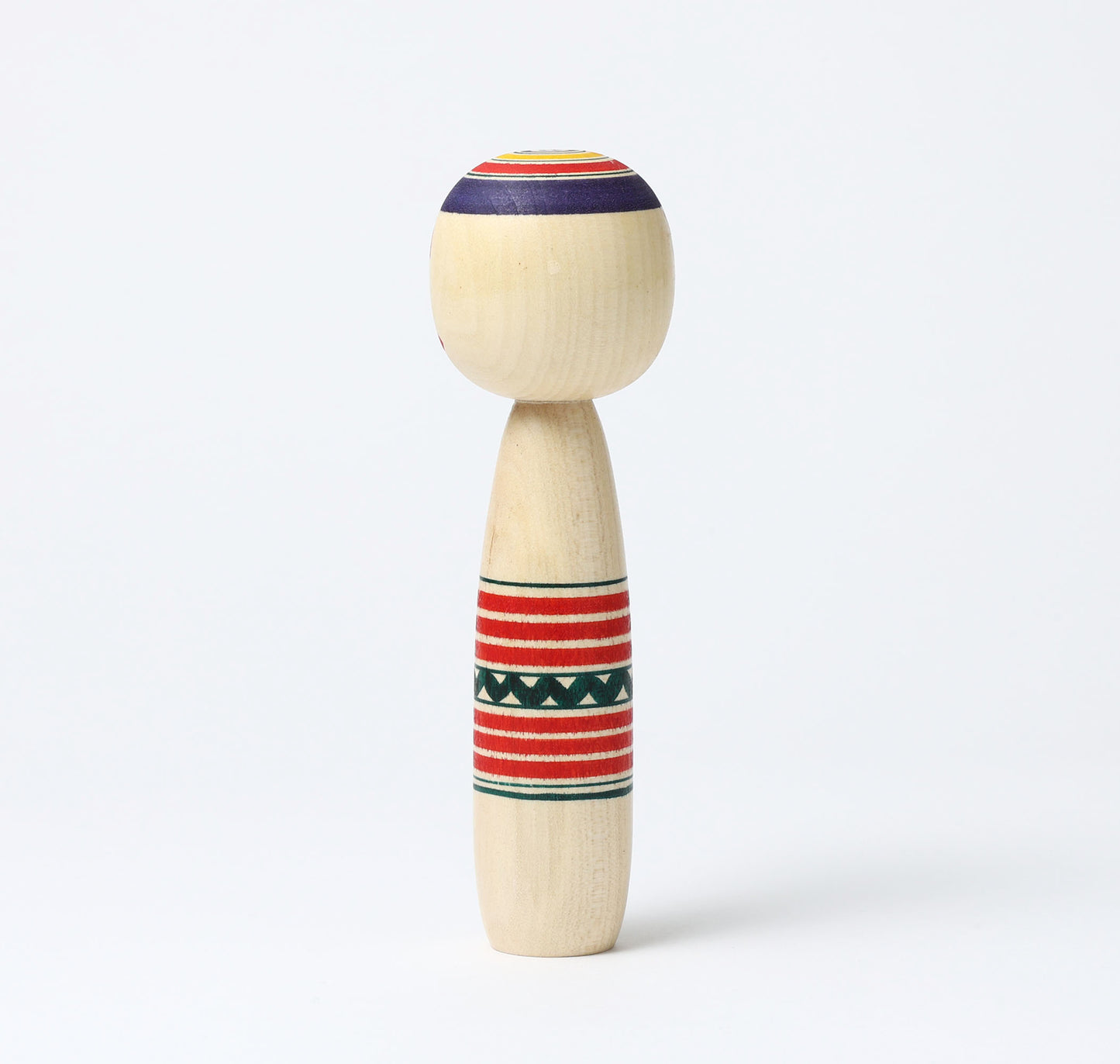 IKEUCHI, Shione 池内潮音工人 | Dento-traditional style kokeshi doll 伝統こけし | Yajiro style 弥治郎系 | 18cm in height