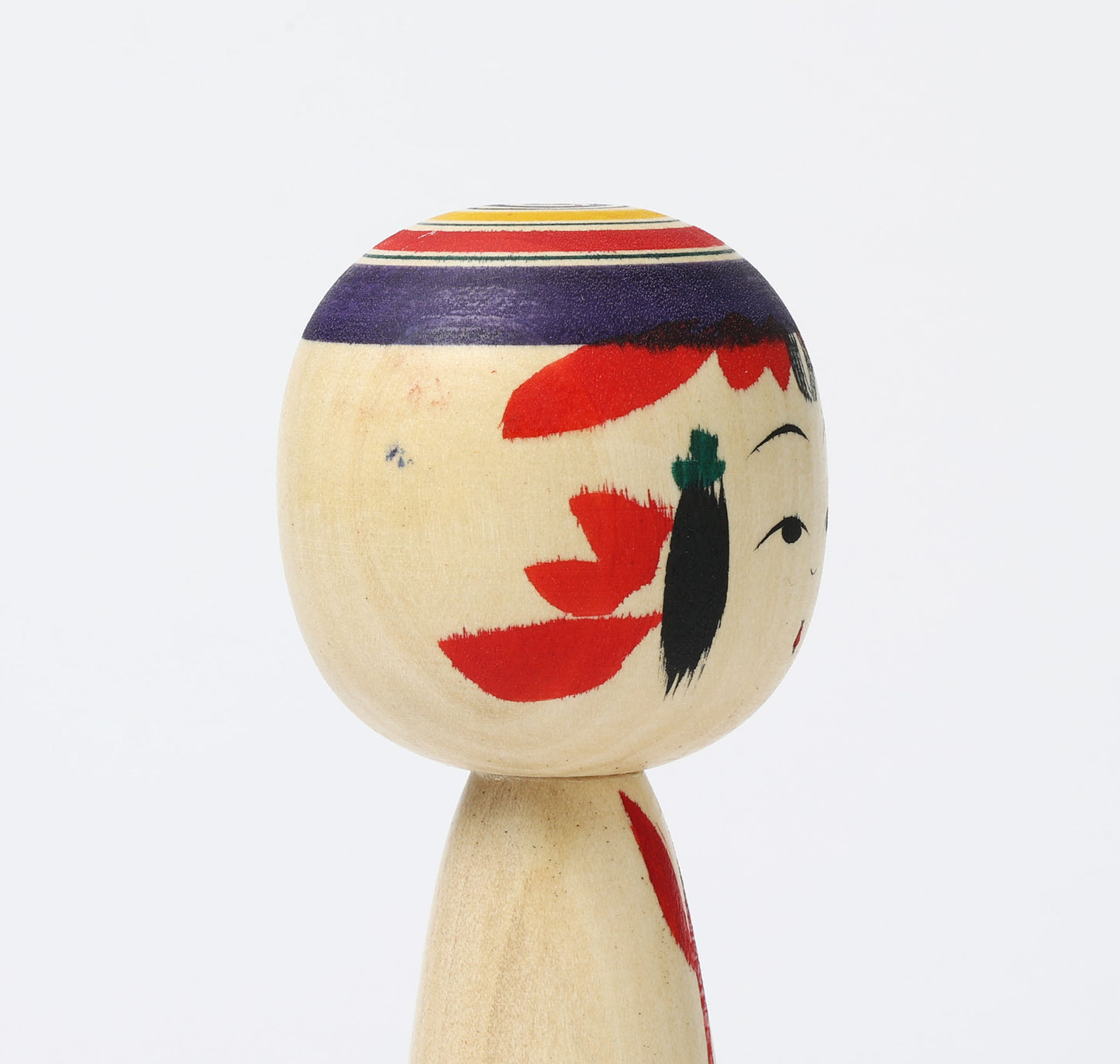 IKEUCHI, Shione 池内潮音工人 | Dento-traditional style kokeshi doll 伝統こけし | Yajiro style 弥治郎系 | 18cm in height