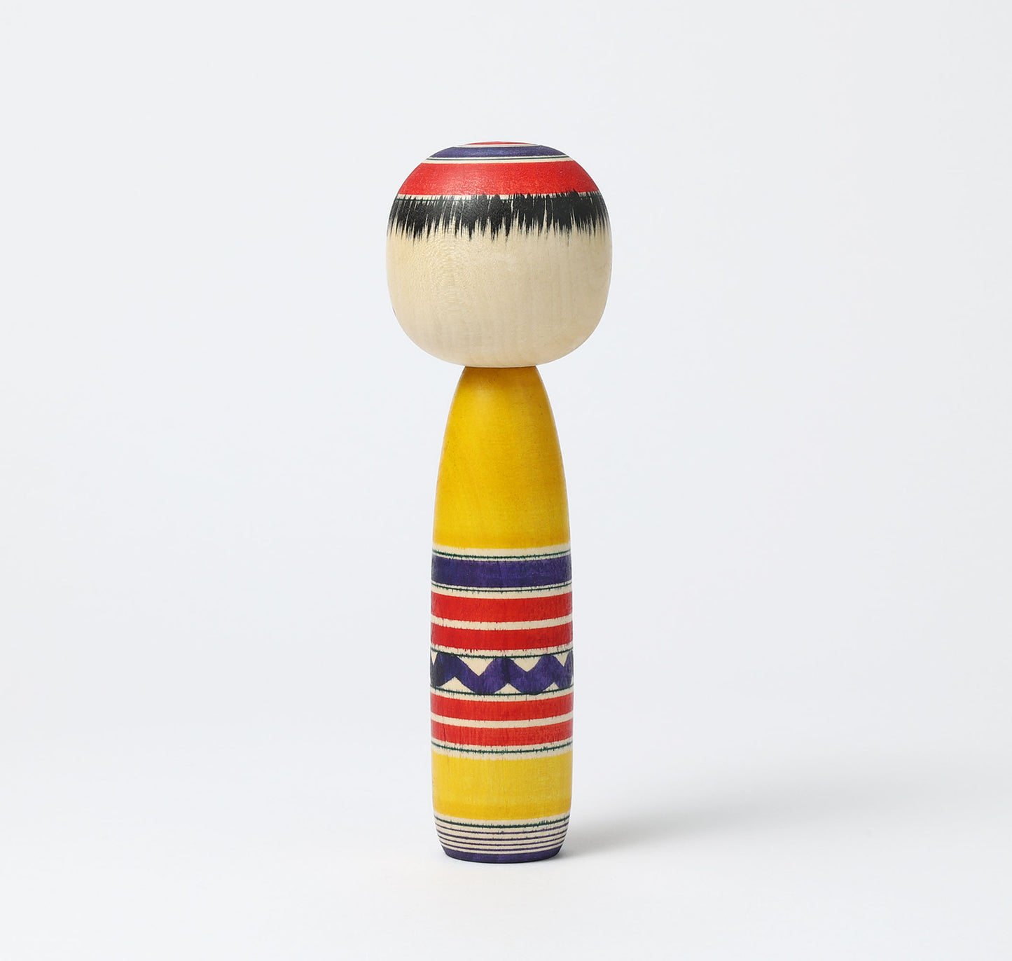 IKEUCHI, Shione 池内潮音工人 | Dento-traditional style kokeshi doll 伝統こけし | Yajiro style 弥治郎系 | 18cm in height