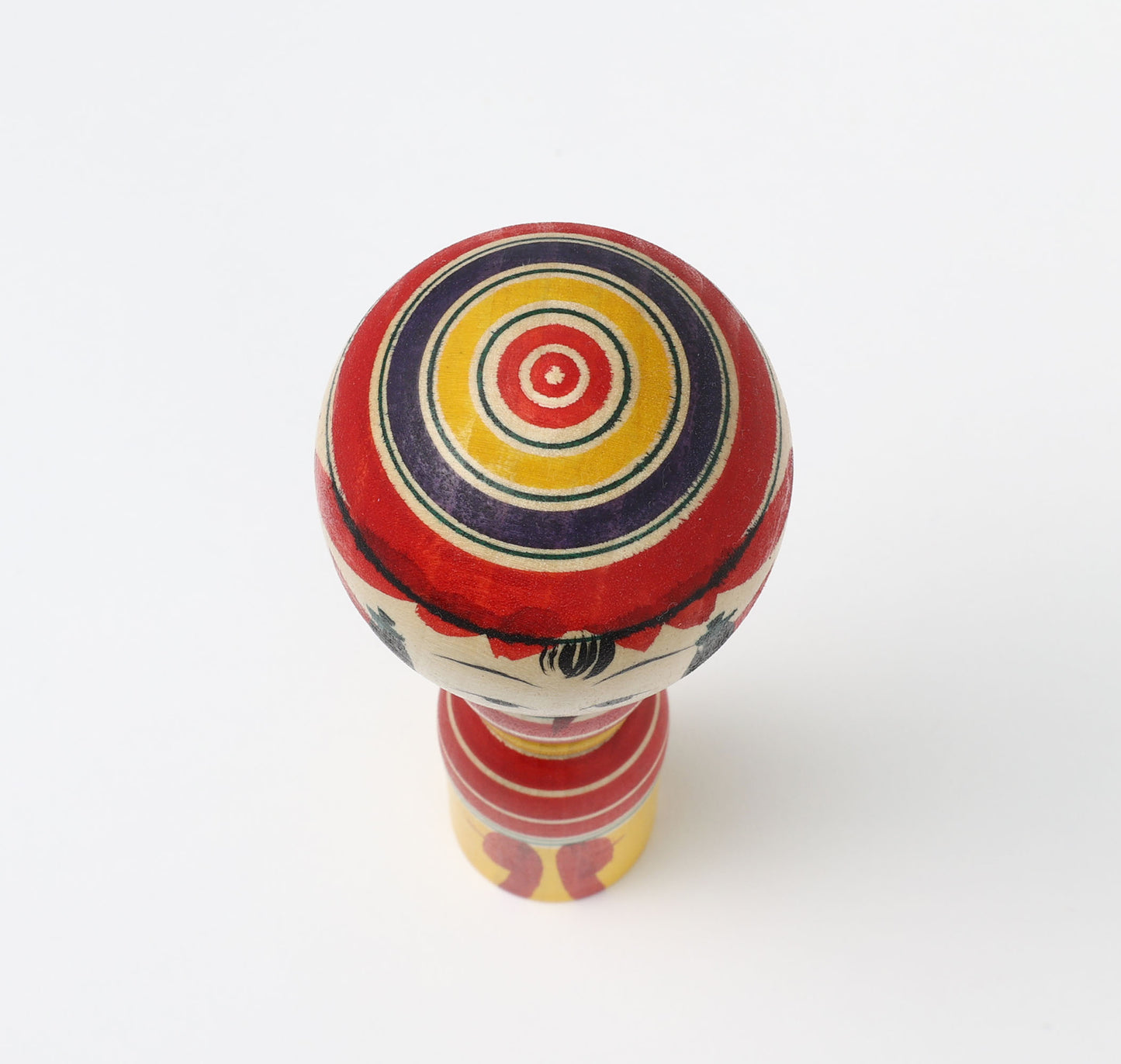 IKEUCHI, Shione 池内潮音工人 | Dento-traditional style kokeshi doll 伝統こけし | Yajiro style 弥治郎系 | 18cm in height