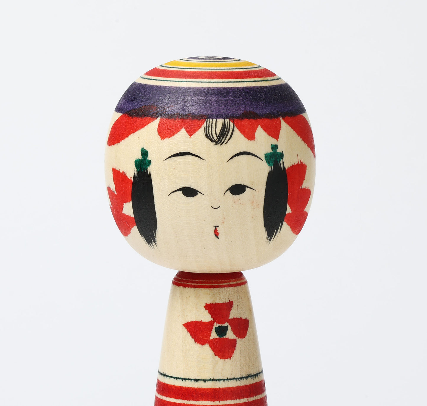 IKEUCHI, Shione 池内潮音工人 | Dento-traditional style kokeshi doll 伝統こけし | Yajiro style 弥治郎系 | 18cm in height