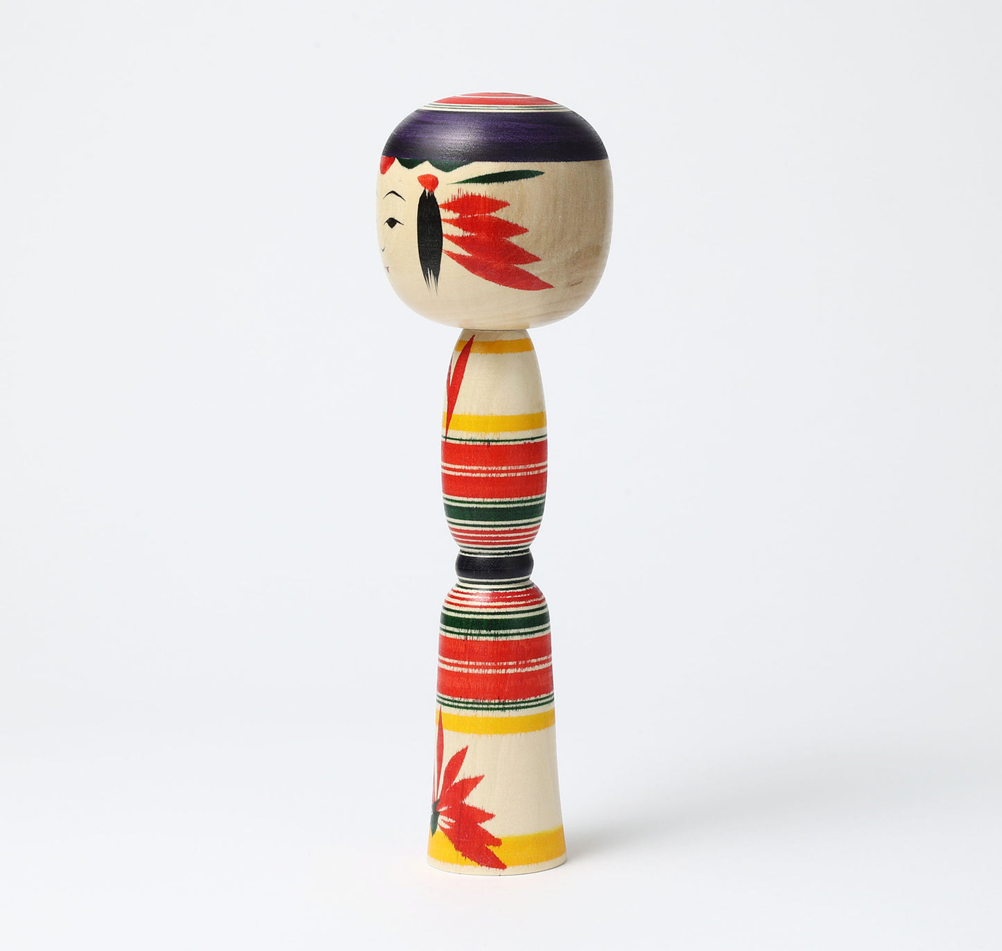 KIMURA, Atsushi 木村敦工人 | Dento-traditional style kokeshi doll 伝統こけし | Yajiro style 弥治郎系 | 24cm in height