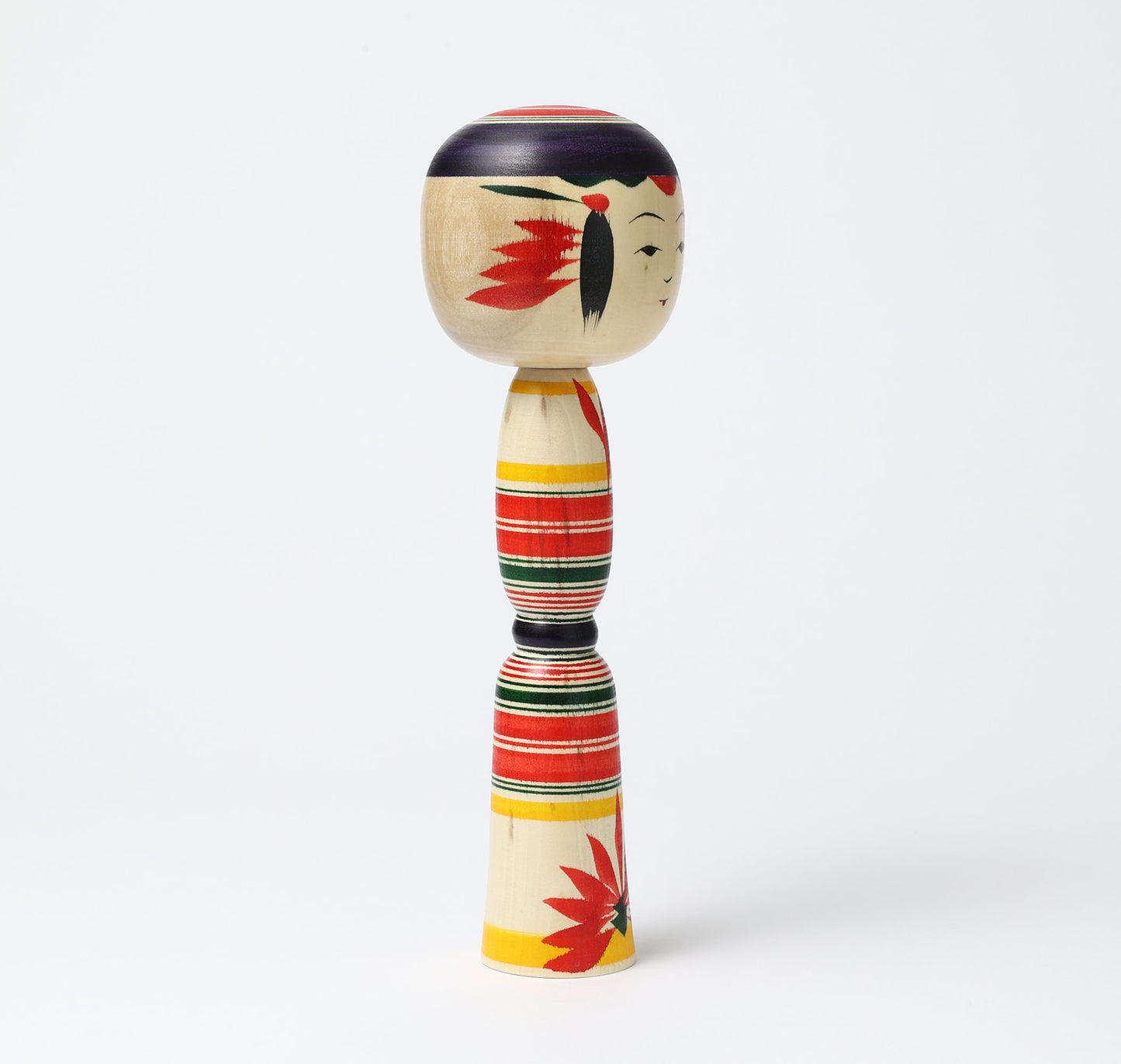 KIMURA, Atsushi 木村敦工人 | Dento-traditional style kokeshi doll 伝統こけし | Yajiro style 弥治郎系 | 24cm in height