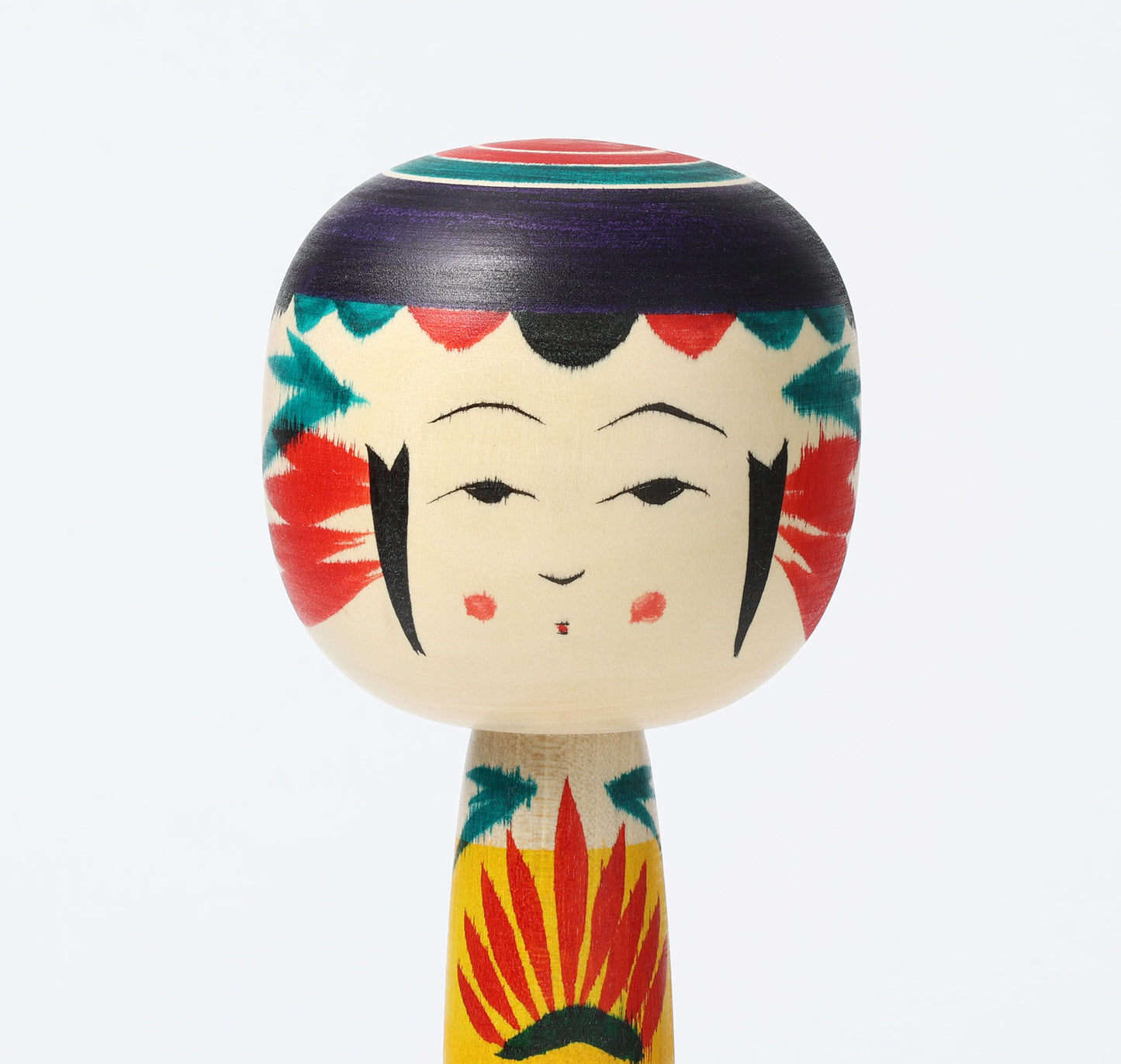 KIMURA, Atsushi 木村敦工人 | Dento-traditional style kokeshi doll 伝統こけし | Yajiro style 弥治郎系 | 24cm in height
