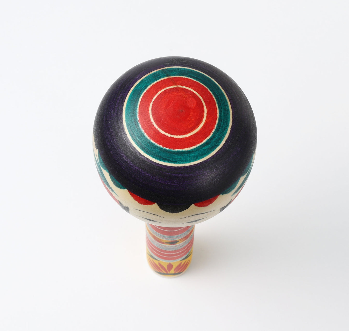 KIMURA, Atsushi 木村敦工人 | Dento-traditional style kokeshi doll 伝統こけし | Yajiro style 弥治郎系 | 24cm in height