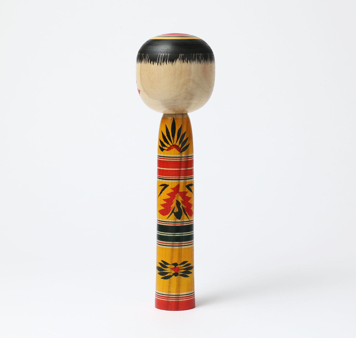 KIMURA, Atsushi 木村敦工人 | Dento-traditional style kokeshi doll 伝統こけし | Yajiro style 弥治郎系 | 25.5cm in height