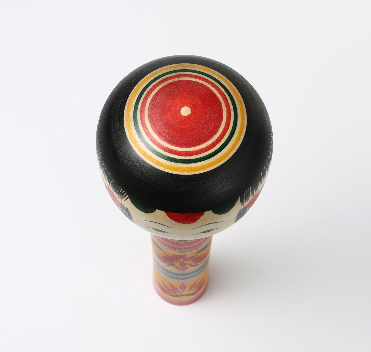 KIMURA, Atsushi 木村敦工人 | Dento-traditional style kokeshi doll 伝統こけし | Yajiro style 弥治郎系 | 25.5cm in height
