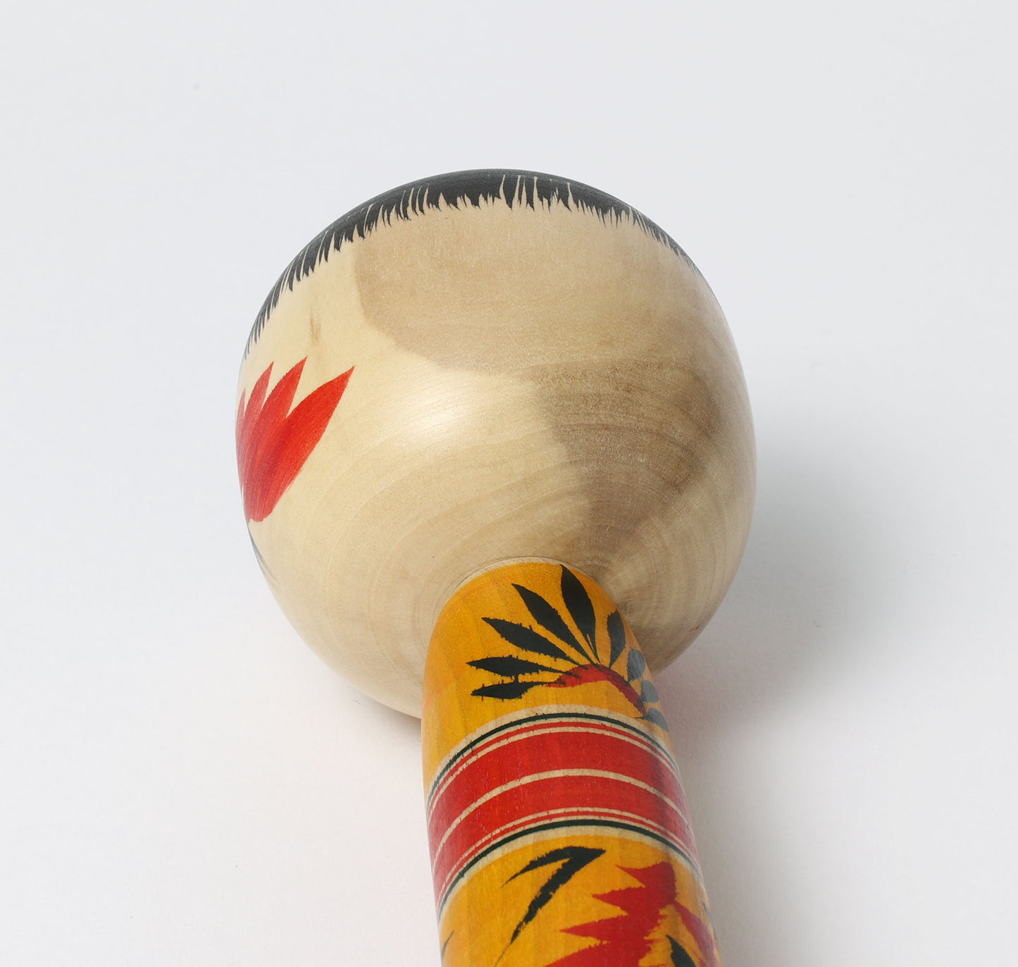 KIMURA, Atsushi 木村敦工人 | Dento-traditional style kokeshi doll 伝統こけし | Yajiro style 弥治郎系 | 25.5cm in height