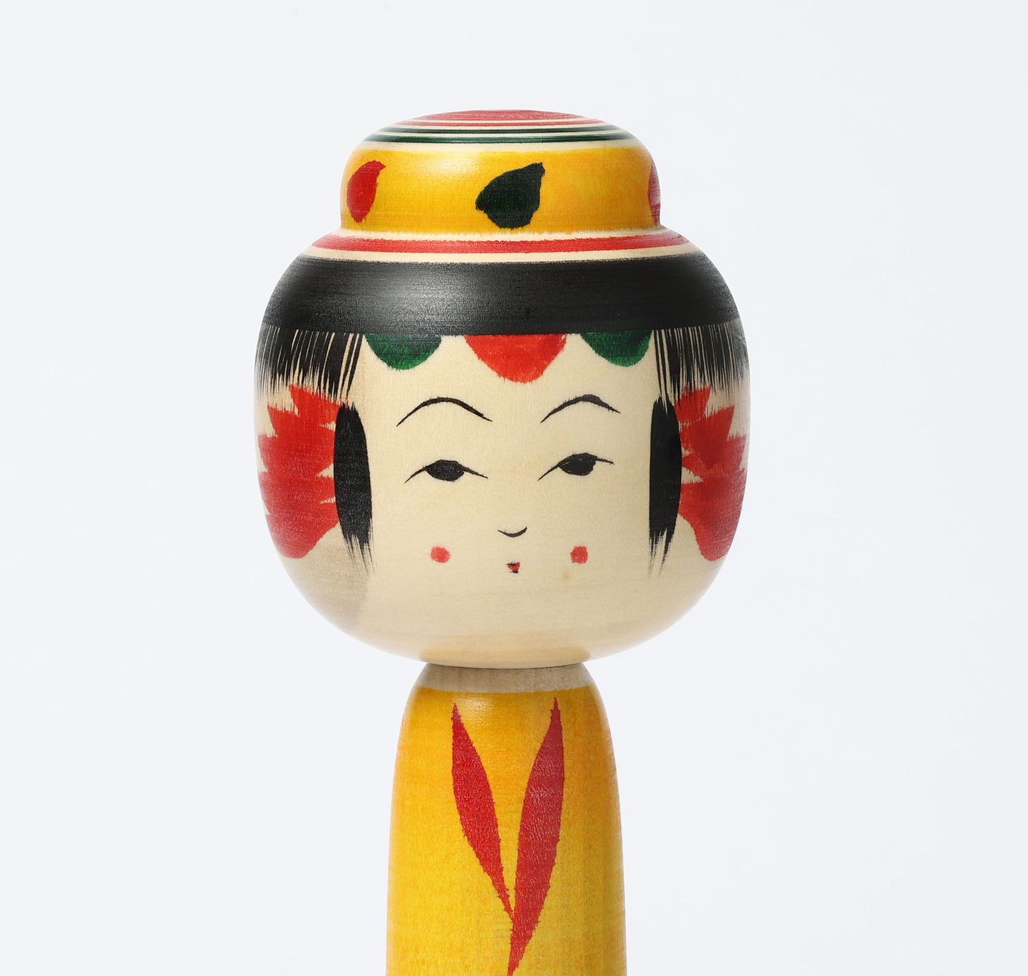 KIMURA, Atsushi 木村敦工人 | Dento-traditional style kokeshi doll 伝統こけし | Yajiro style 弥治郎系 | 26cm in height