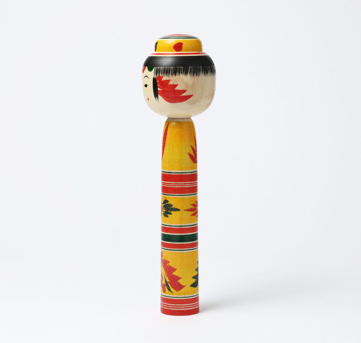 KIMURA, Atsushi 木村敦工人 | Dento-traditional style kokeshi doll 伝統こけし | Yajiro style 弥治郎系 | 26cm in height