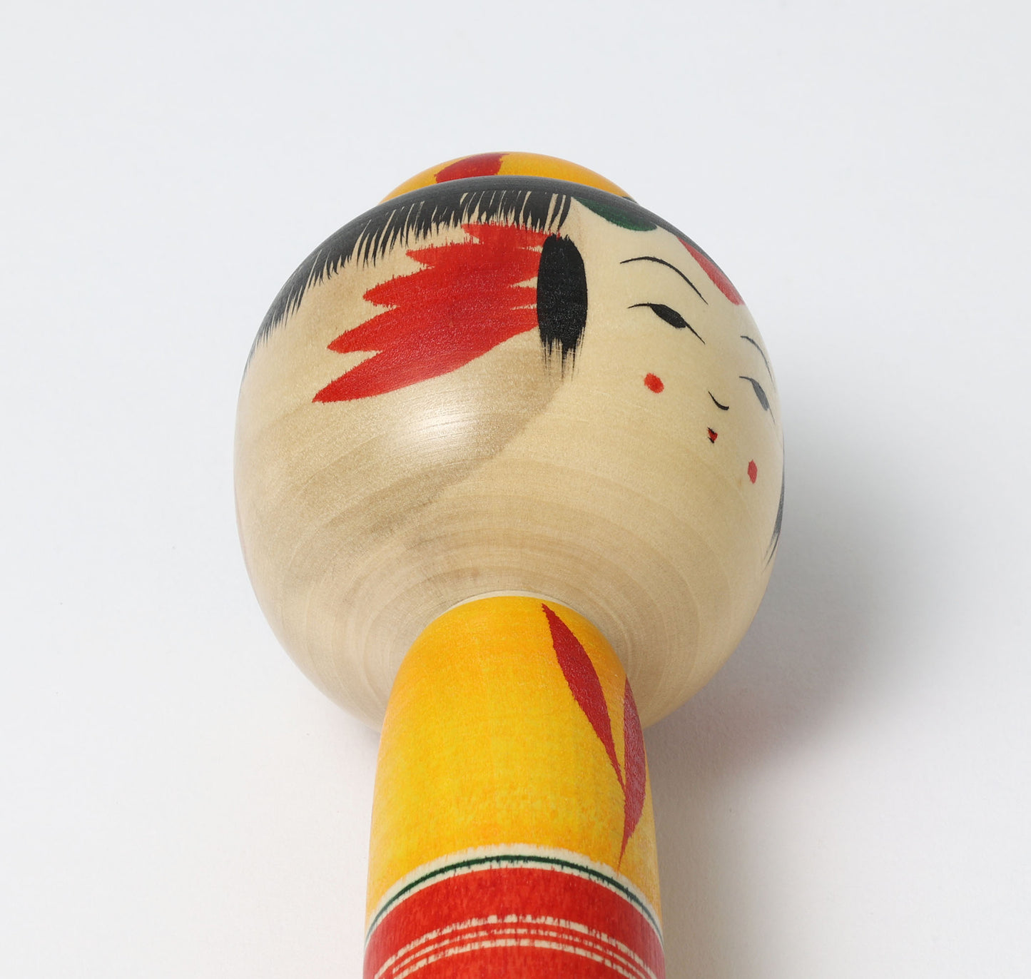 KIMURA, Atsushi 木村敦工人 | Dento-traditional style kokeshi doll 伝統こけし | Yajiro style 弥治郎系 | 26cm in height