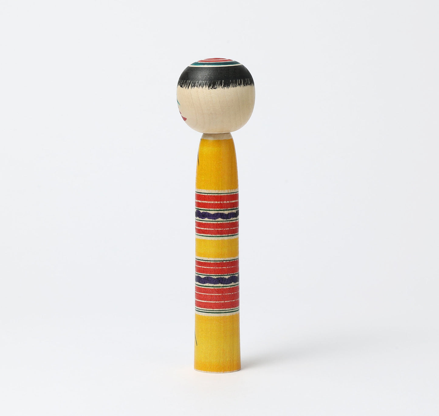 KIMURA, Atsushi 木村敦工人 | Dento-traditional style kokeshi doll 伝統こけし | Yajiro style 弥治郎系 | 18cm in height