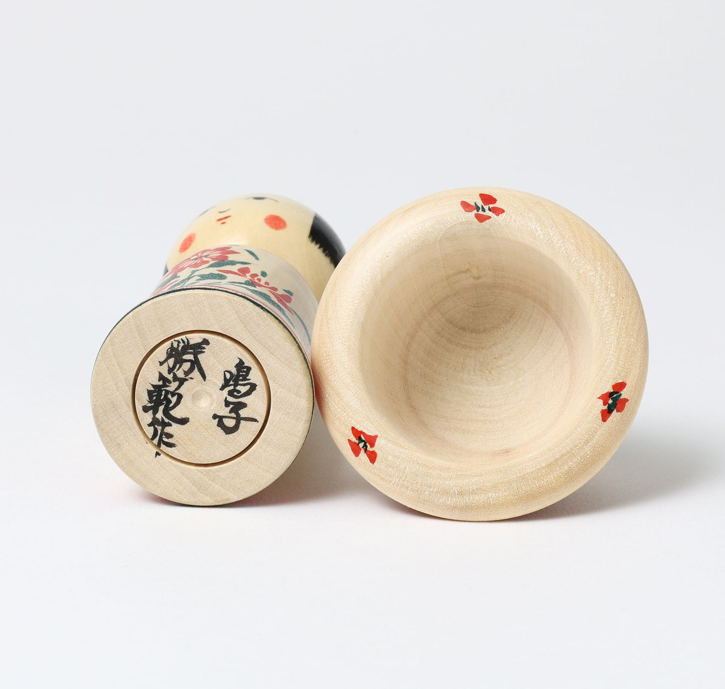 YOSHIDA,Katsunori 吉田勝範工人 |  Boushi -hat kokeshi doll 帽子こけし | Naruko style 鳴子系 | 11cm in height
