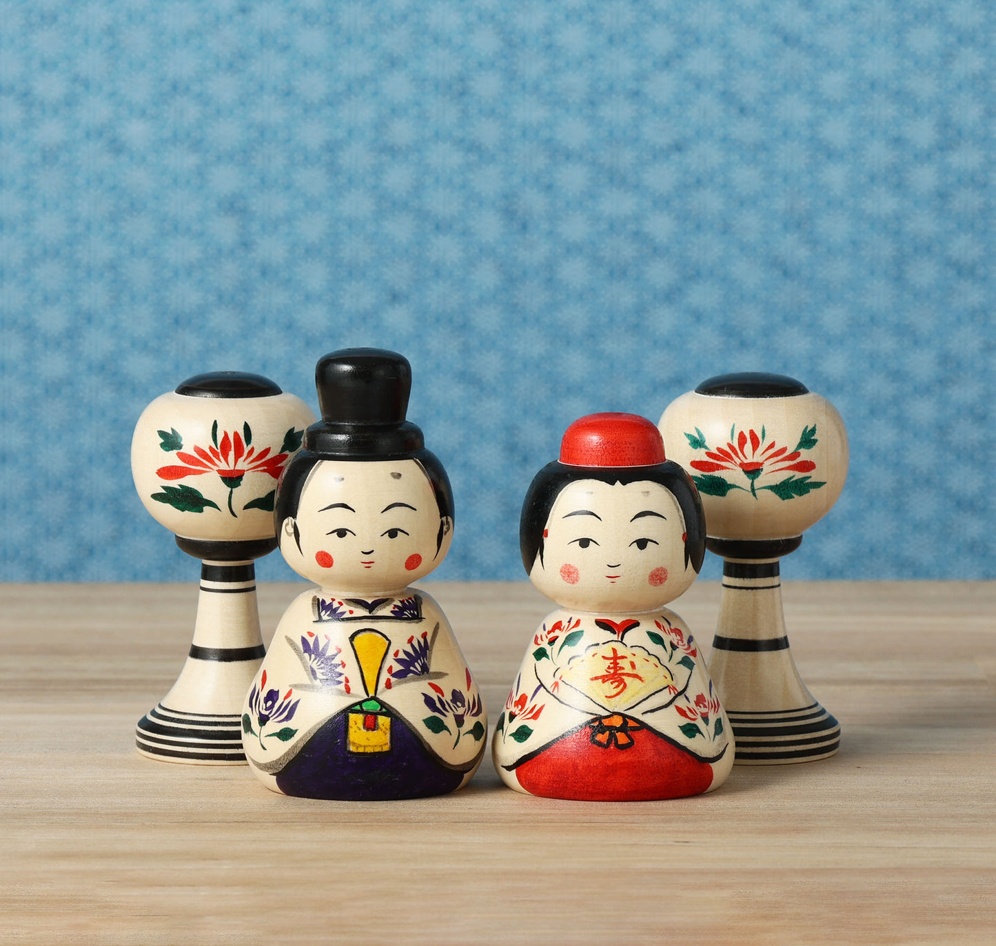 Hina kokeshi doll 雛こけし | YOSHIDA Katsunori 吉田勝範工人 | Naruko style 弥治郎系 | 8cm in height