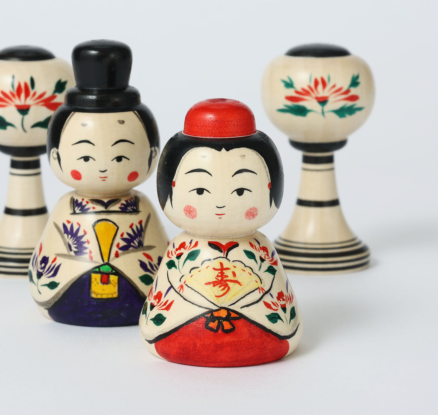 Hina kokeshi doll 雛こけし | YOSHIDA Katsunori 吉田勝範工人 | Naruko style 弥治郎系 | 8cm in height