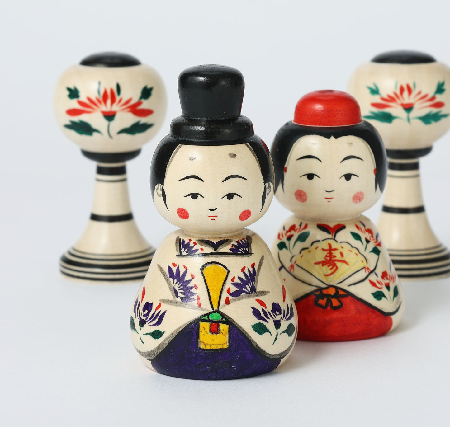 Hina kokeshi doll 雛こけし | YOSHIDA Katsunori 吉田勝範工人 | Naruko style 弥治郎系 | 8cm in height