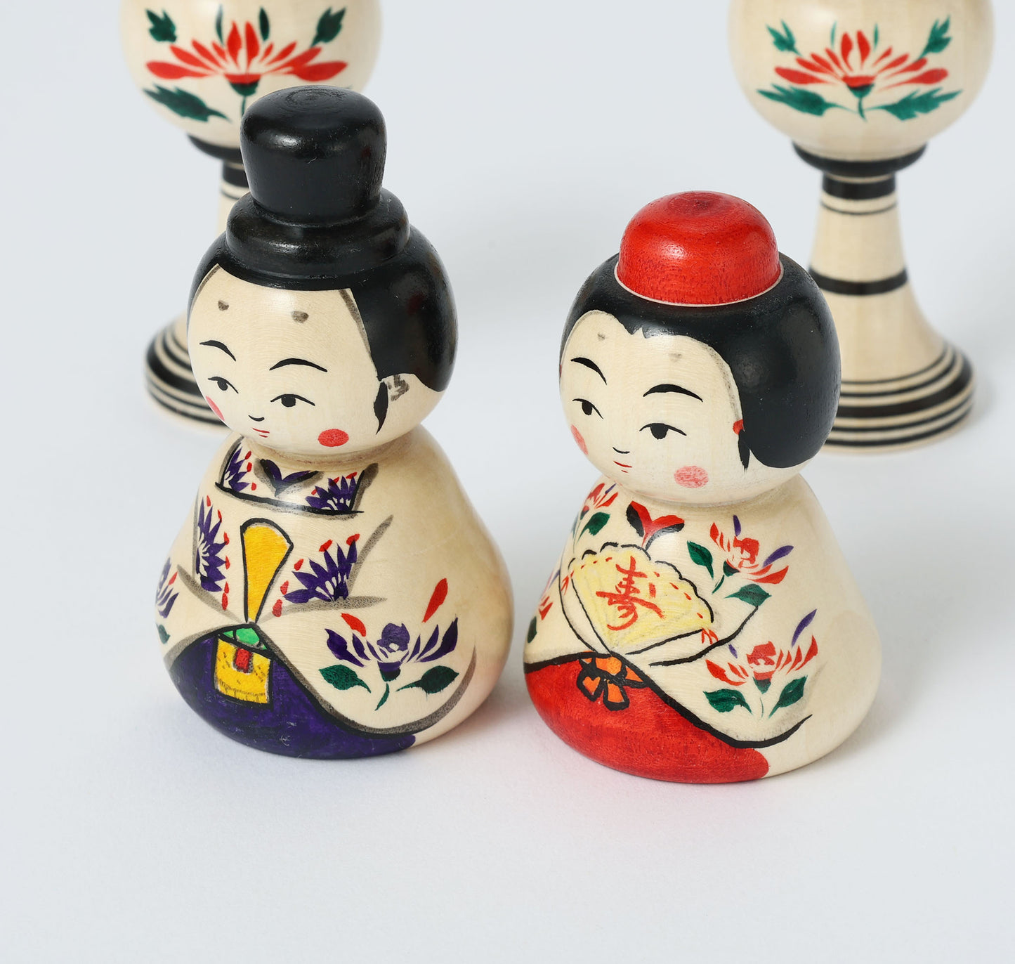 Hina kokeshi doll 雛こけし | YOSHIDA Katsunori 吉田勝範工人 | Naruko style 弥治郎系 | 8cm in height