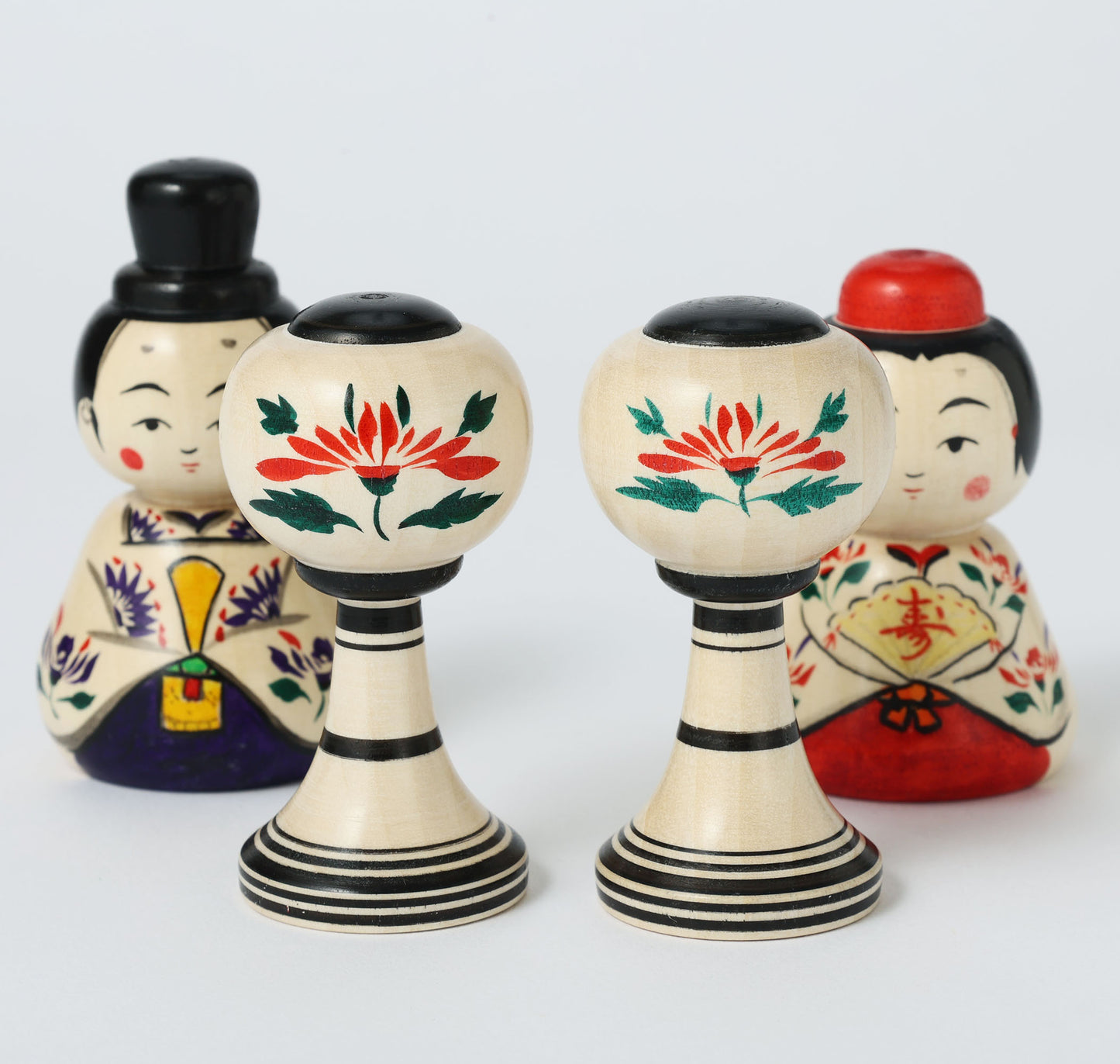 Hina kokeshi doll 雛こけし | YOSHIDA Katsunori 吉田勝範工人 | Naruko style 弥治郎系 | 8cm in height