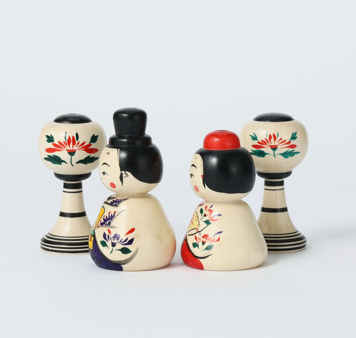Hina kokeshi doll 雛こけし | YOSHIDA Katsunori 吉田勝範工人 | Naruko style 弥治郎系 | 8cm in height