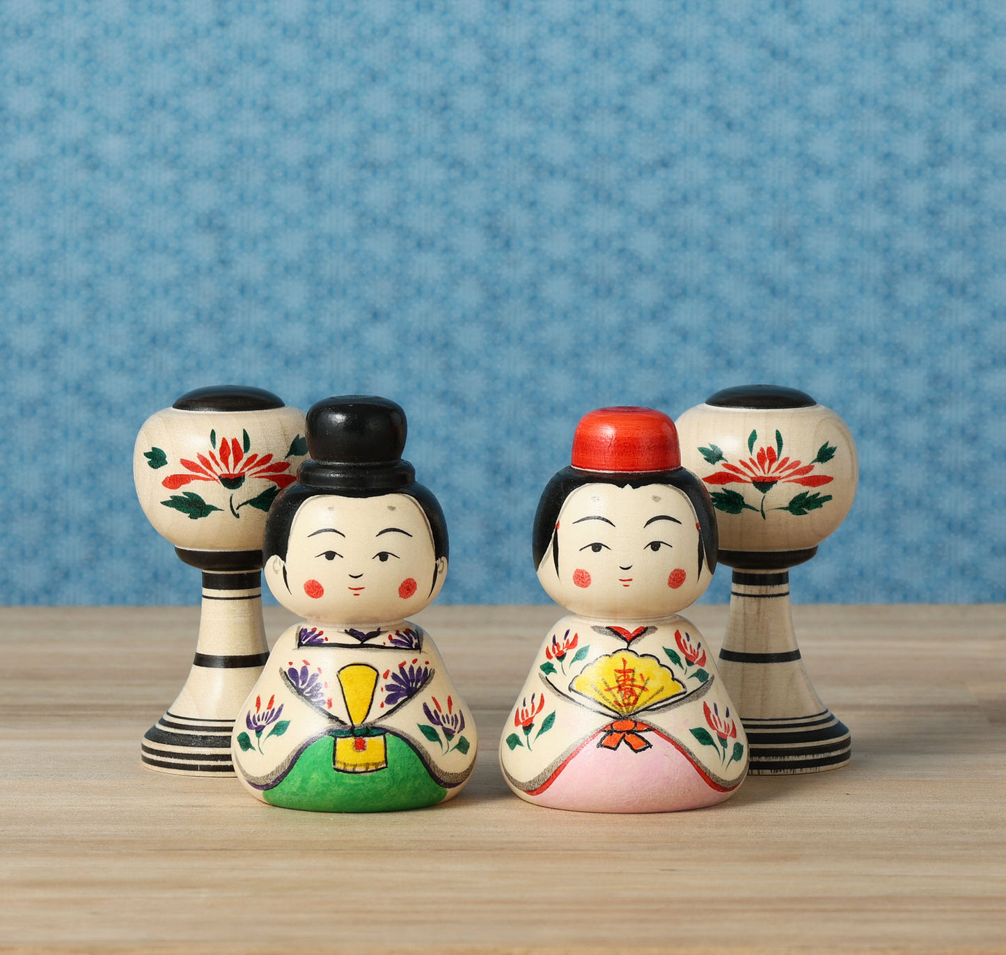 Hina kokeshi doll 雛こけし | YOSHIDA Katsunori 吉田勝範工人 | Naruko style 弥治郎系 | 7.5cm in height