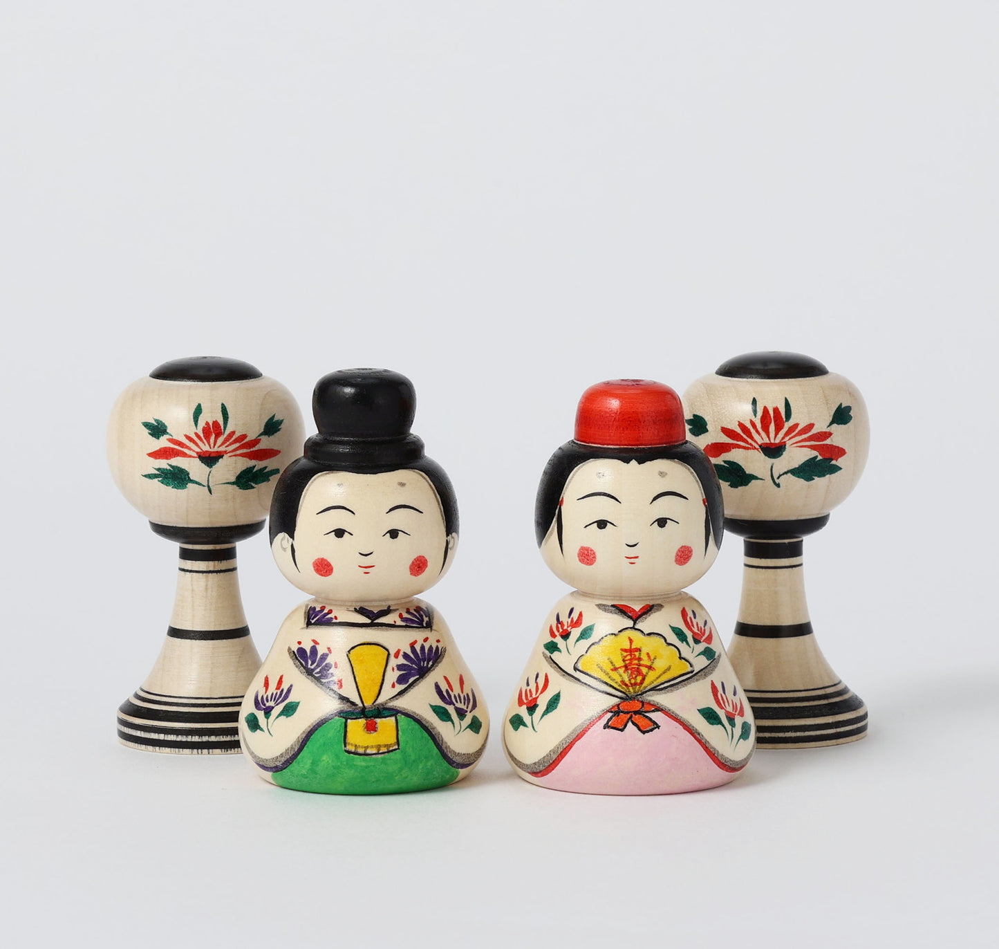 Hina kokeshi doll 雛こけし | YOSHIDA Katsunori 吉田勝範工人 | Naruko style 弥治郎系 | 7.5cm in height
