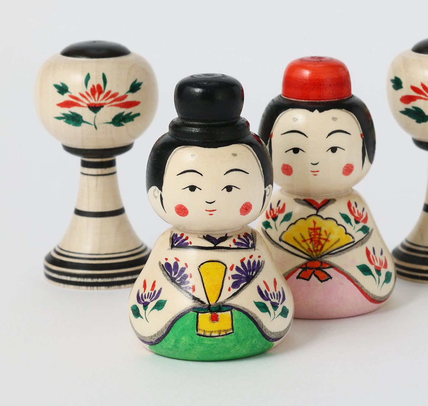 Hina kokeshi doll 雛こけし | YOSHIDA Katsunori 吉田勝範工人 | Naruko style 弥治郎系 | 7.5cm in height