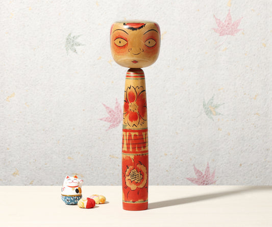 Vintage Nakanosawa style kokeshi doll-tako bozu, by SEYA Jyuji (1924-2004) | こけし古物 瀬谷重治（中ノ沢系-たこ坊主）