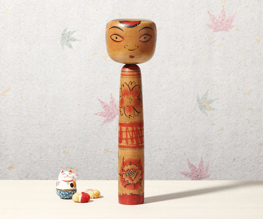 Vintage Nakanosawa style kokeshi doll-tako bozu, by SEYA Jyuji (1924-2004) | こけし古物 瀬谷重治（中ノ沢系-たこ坊主）