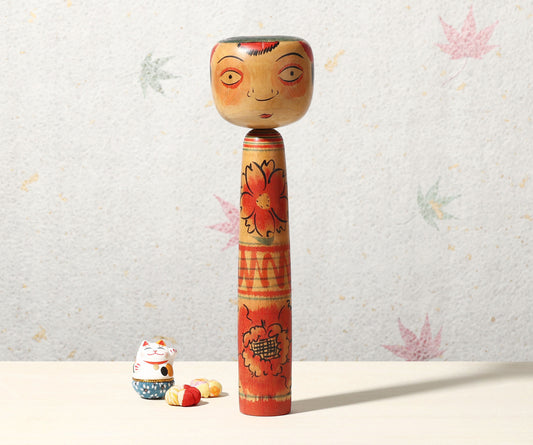 Vintage Nakanosawa style kokeshi doll-tako bozu, by SEYA Jyuji (1924-2004) | こけし古物 瀬谷重治（中ノ沢系-たこ坊主）