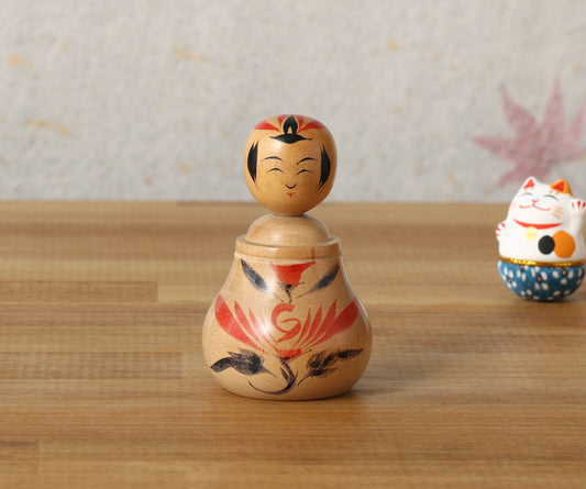 Vintage Naruko style Ejiko kokeshi doll, by TAKAHASHI, Shogo(1929-2020) | こけし古物 高橋正吾（鳴子系）