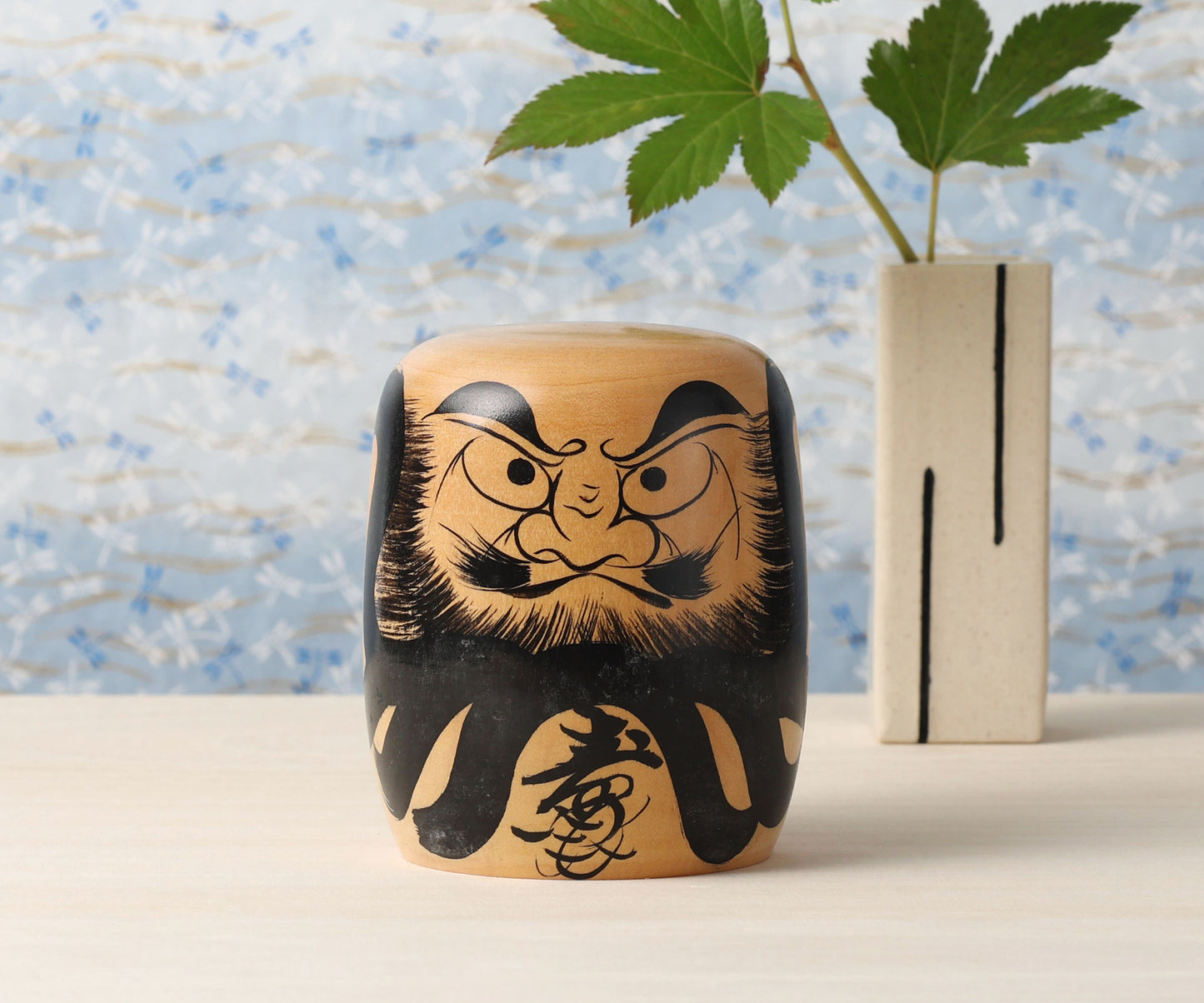 Vintage daruma doll, by SATO Tetsuro (1932-2022) | だるまこけし 佐藤哲郎 | Togatta style  遠刈田系