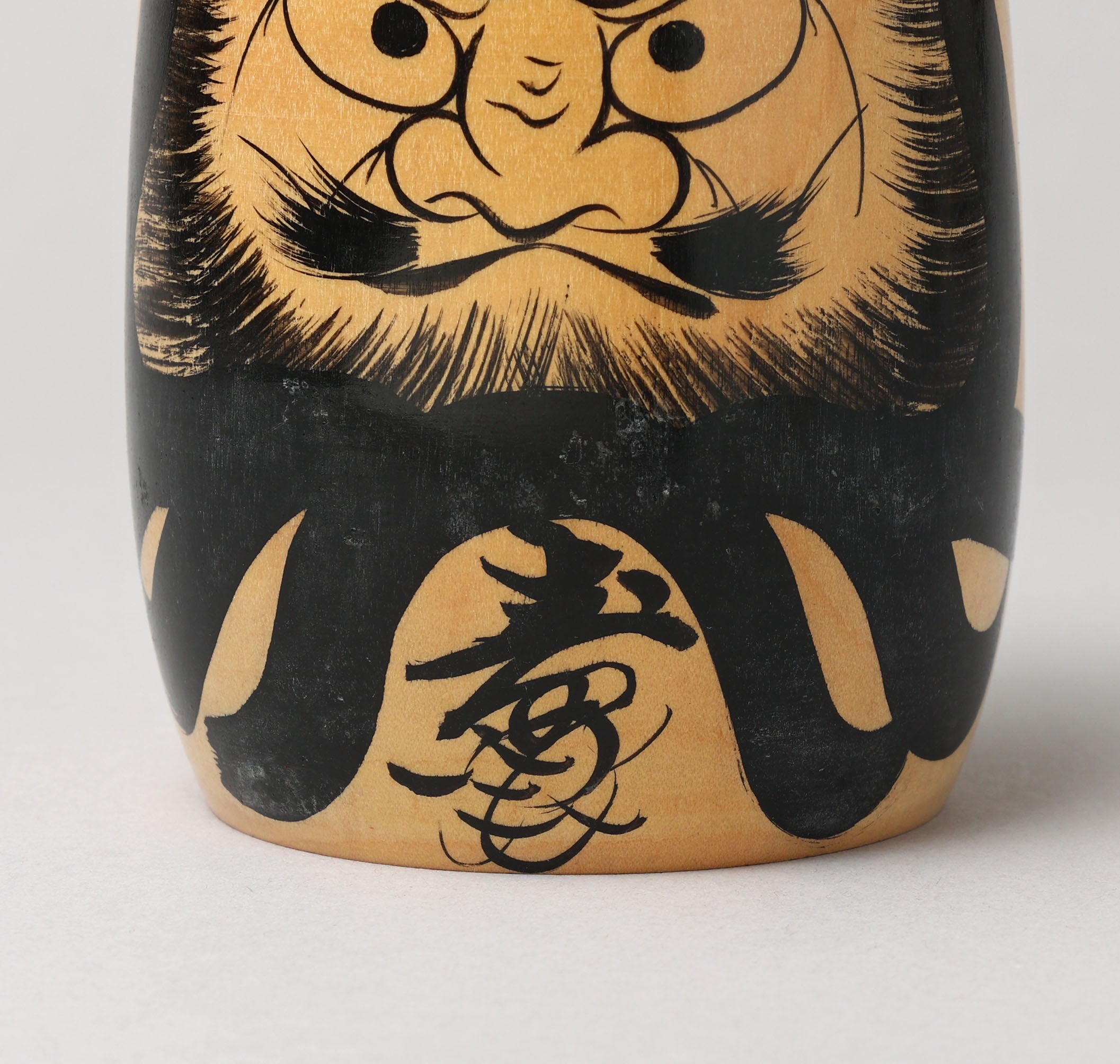 ヴィンテージ日本のだるま、日本の縁起物、古品木地だるま日本の伝統