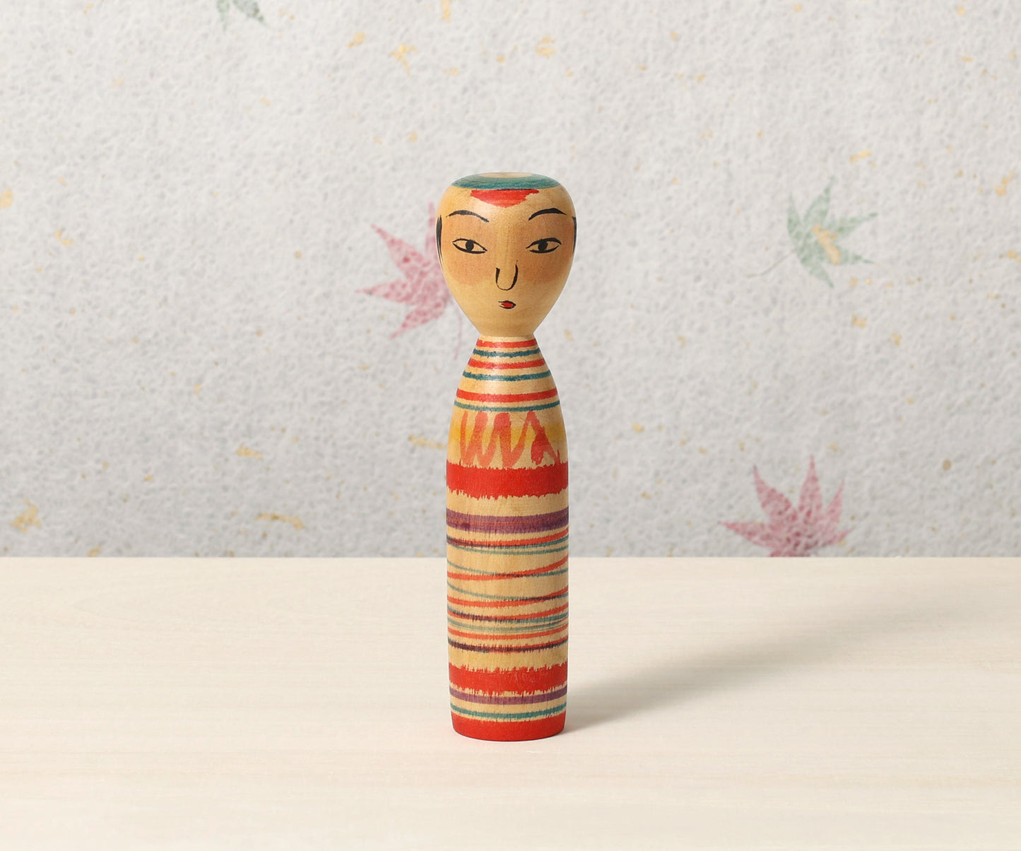 Vintage Nakanosawa style kokeshi, by ARAKAWA Youichi (1938-) | 伝統こけし 荒川洋一（中ノ沢系）