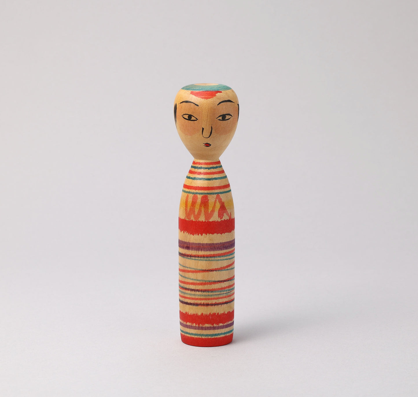 Vintage Nakanosawa style kokeshi, by ARAKAWA Youichi (1938-) | 伝統こけし 荒川洋一（中ノ沢系）