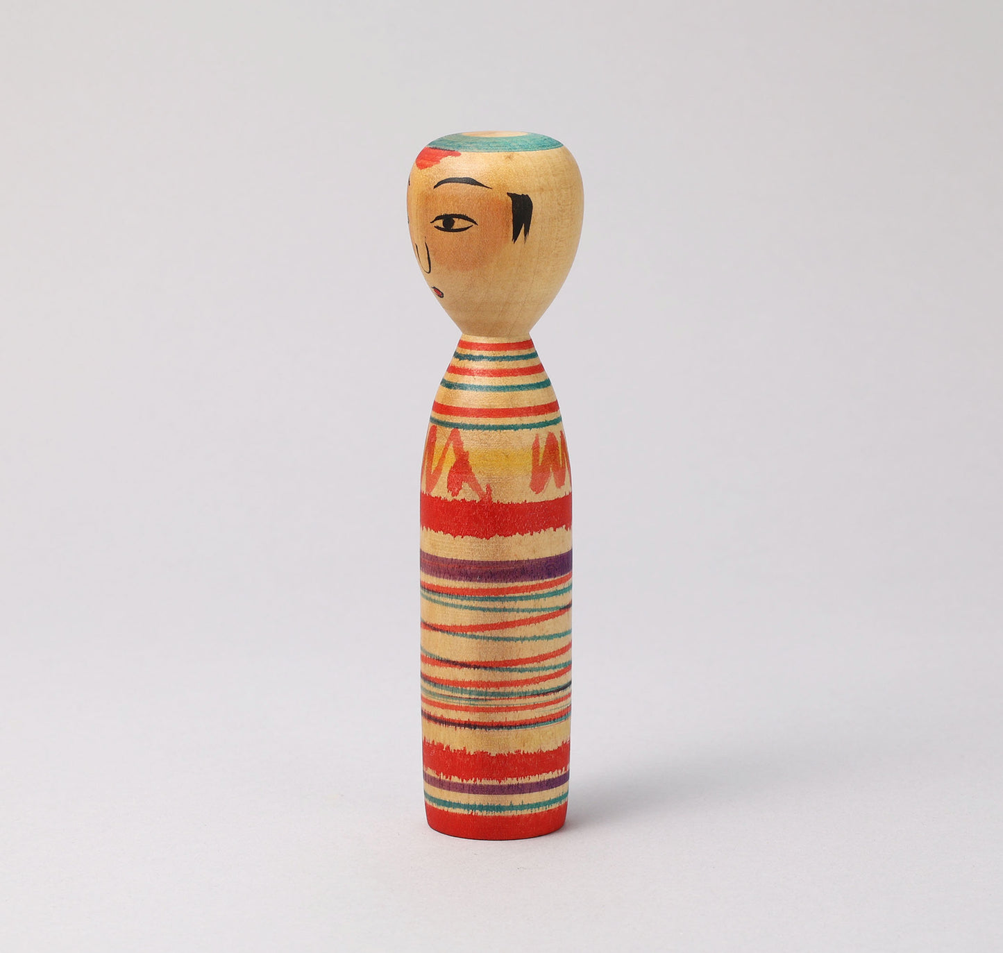 Vintage Nakanosawa style kokeshi, by ARAKAWA Youichi (1938-) | 伝統こけし 荒川洋一（中ノ沢系）