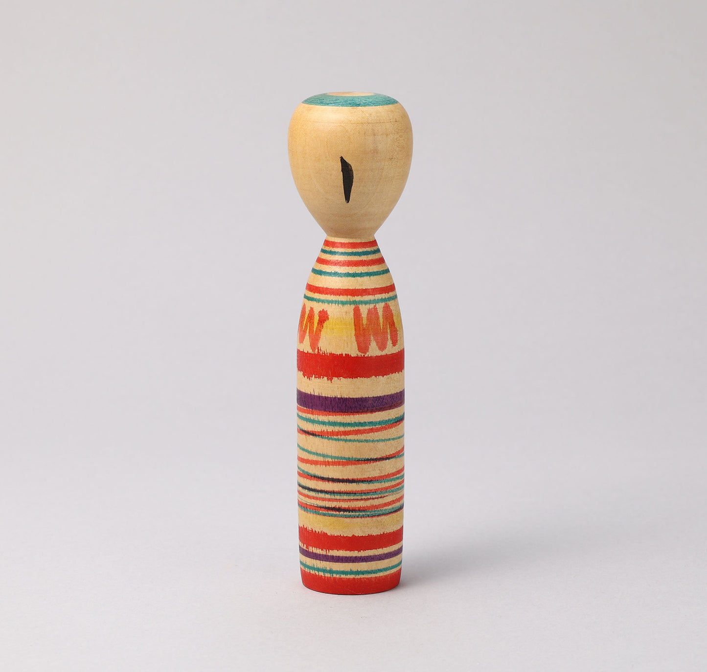 Vintage Nakanosawa style kokeshi, by ARAKAWA Youichi (1938-) | 伝統こけし 荒川洋一（中ノ沢系）