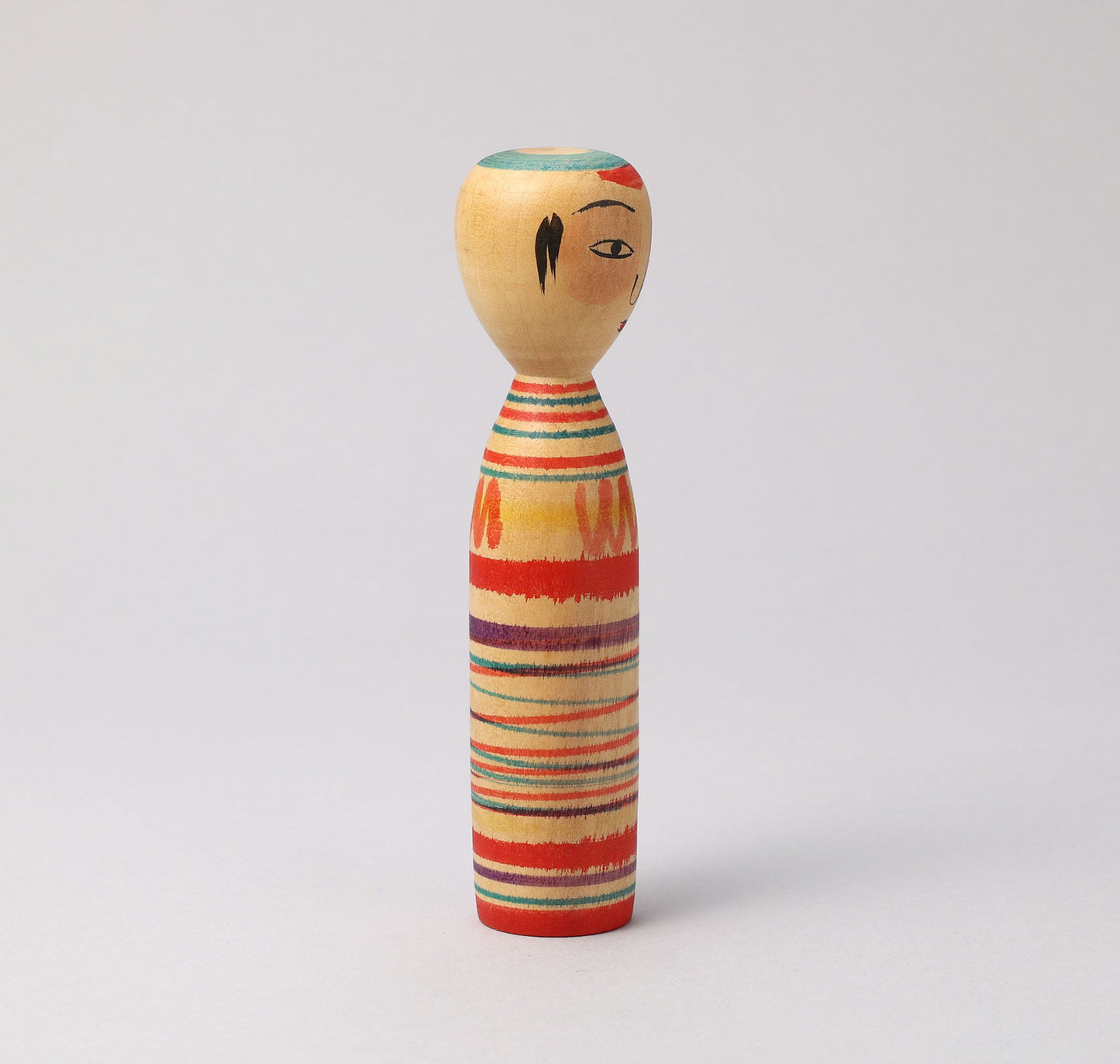 Vintage Nakanosawa style kokeshi, by ARAKAWA Youichi (1938-) | 伝統こけし 荒川洋一（中ノ沢系）